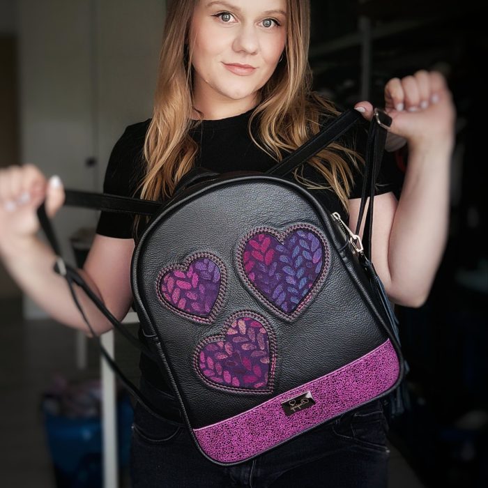 *Plecak skórzany Midi serca