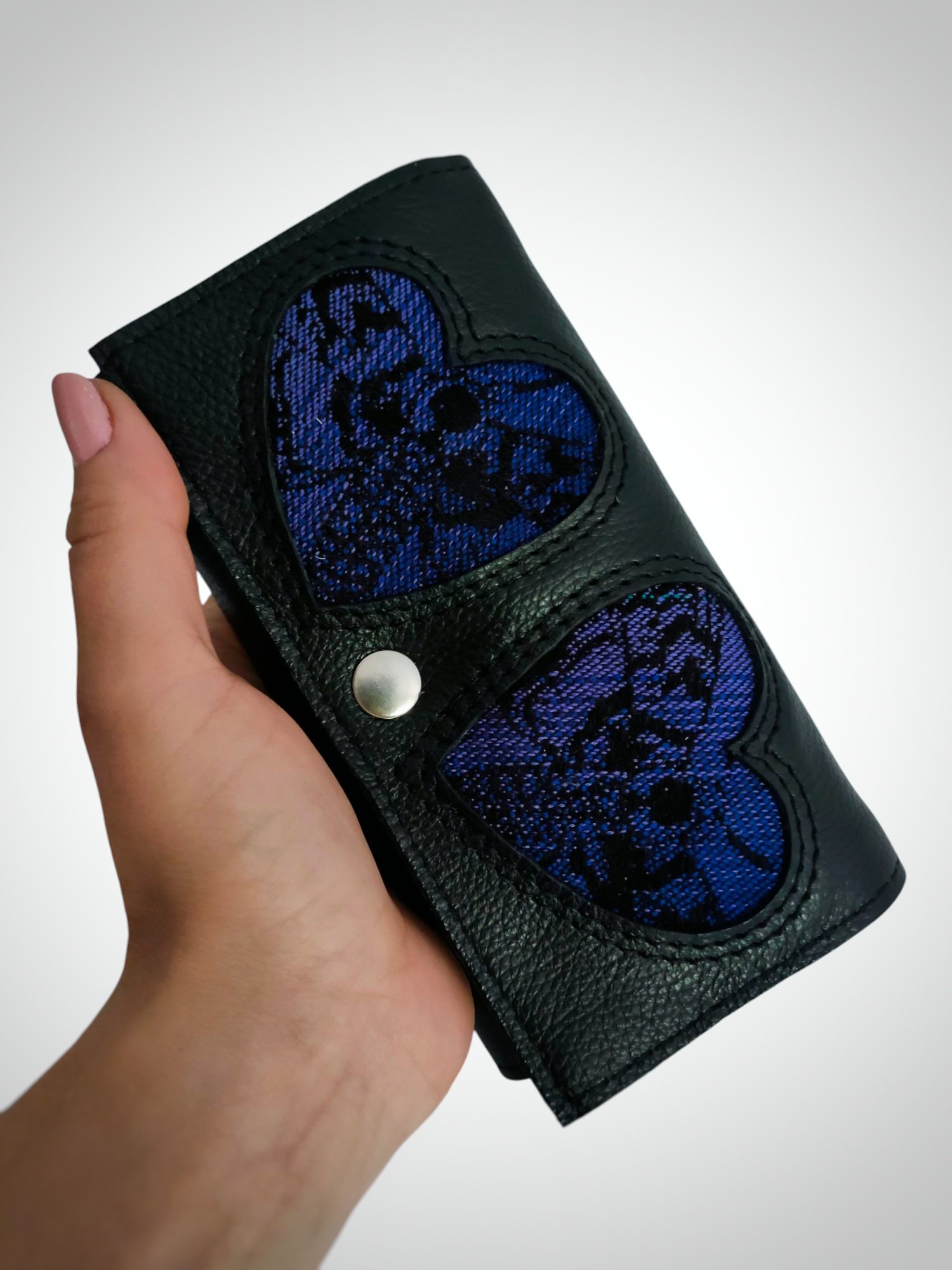 *Zestaw skórzany Box+portfelik Ćmy Fiolet - obrazek 3