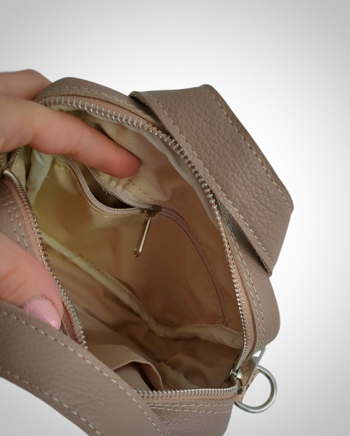 *Saszetka listonoszka Small Beż/Paisley brzoskwinia - obrazek 3