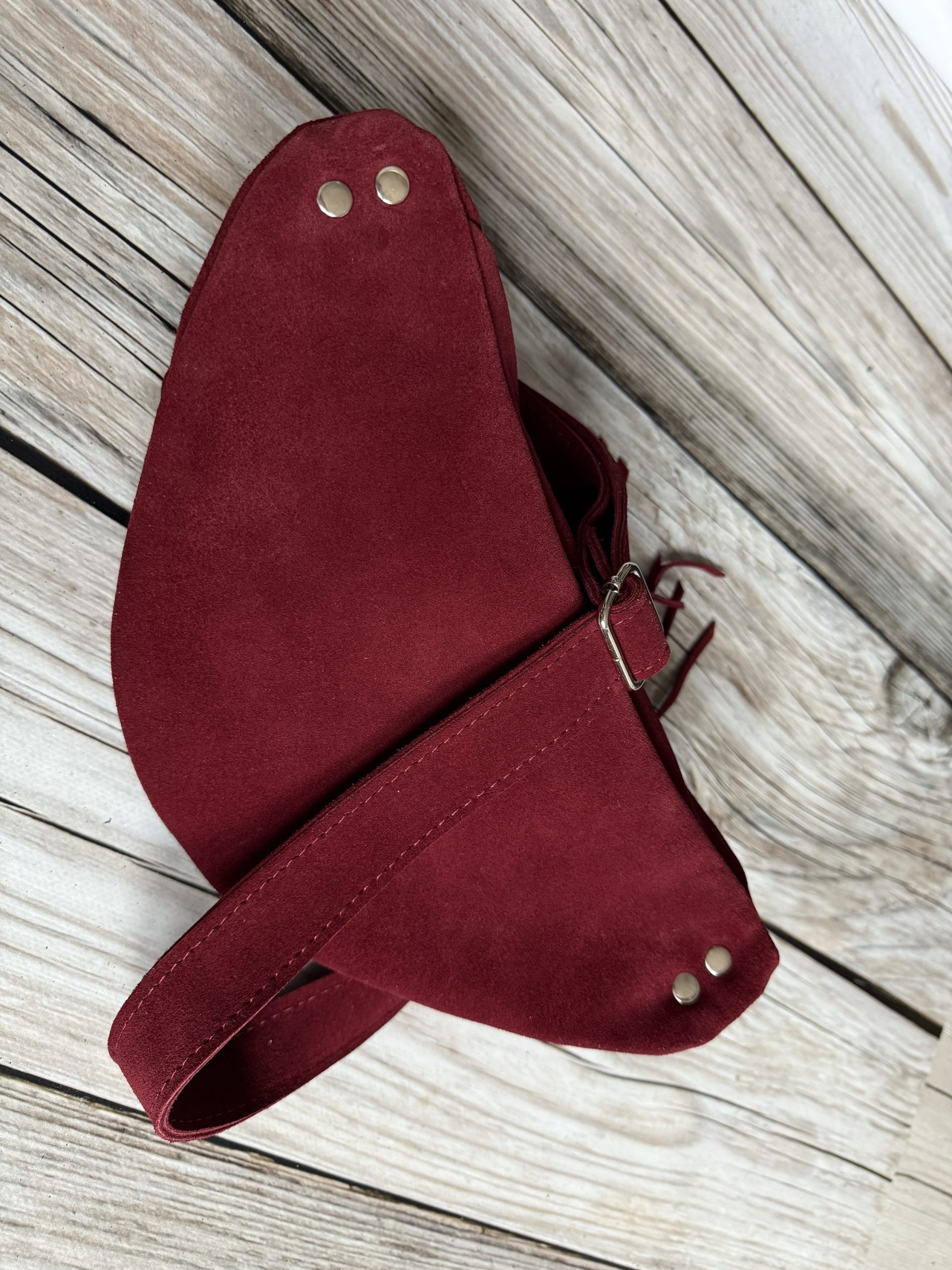 saszetka welur bordo Krople Woven winta - obrazek 2