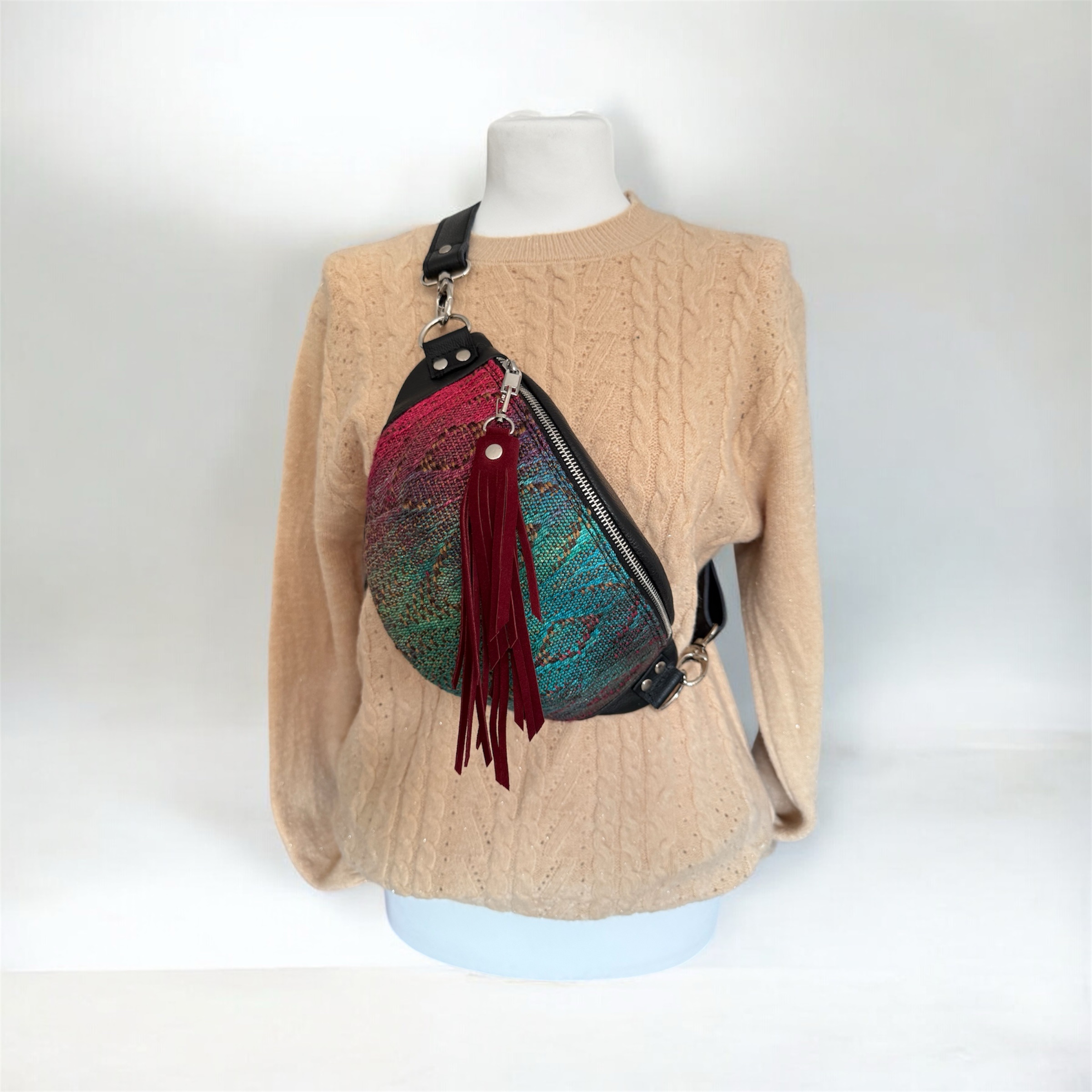 Saszetka skórzana/Skrawek Woolie weaver night in Rio - obrazek 2